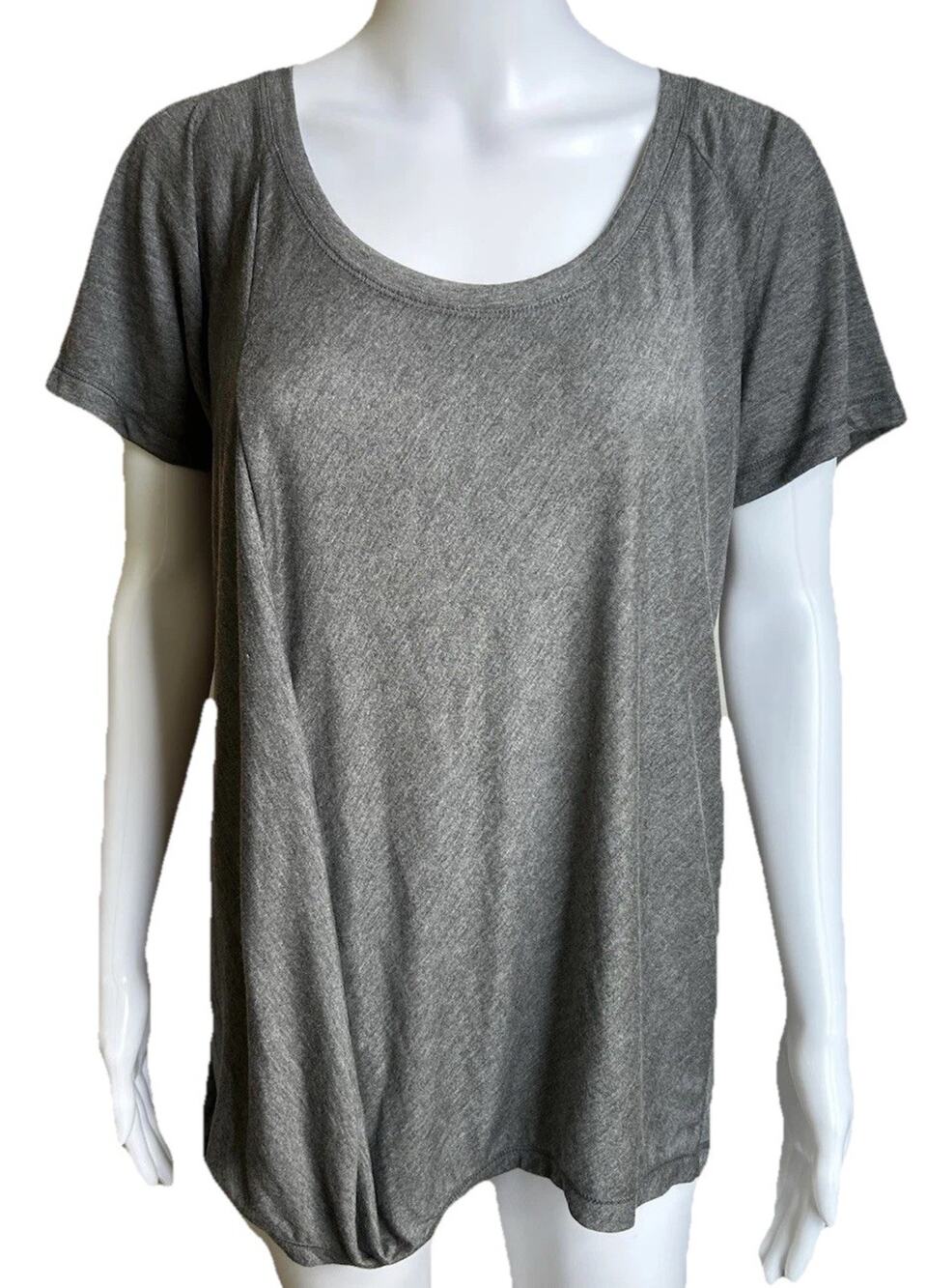Peruvian Connection Swag Jersey Tee Gray Modal Blend Swing Knit Large NWT